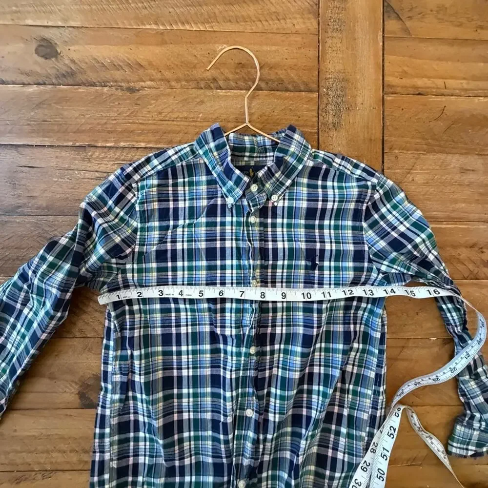 Ralph Lauren Green and Blue Plaid Shirt